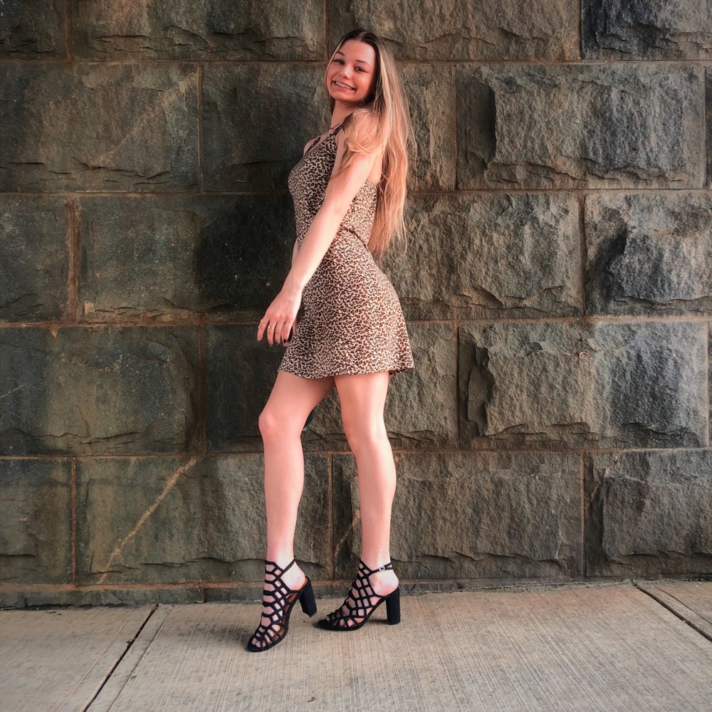 Slip Dress | ROMWE | Size S | US 4 | Leopard print
